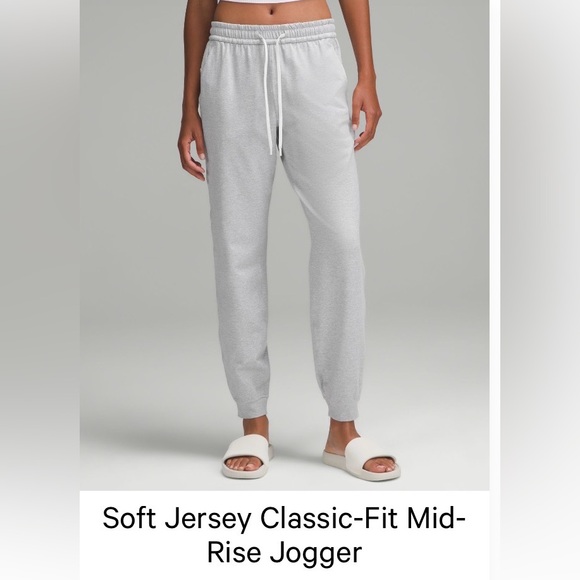 Lululemon soft Jersey Midrise joggers sz 8 - Picture 1 of 4